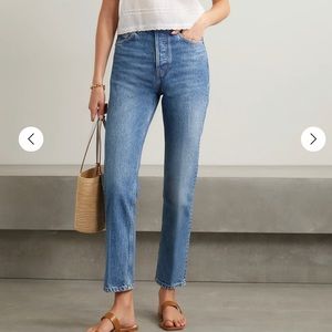 NWOT REFORMATION high-rise straight-leg jeans 25